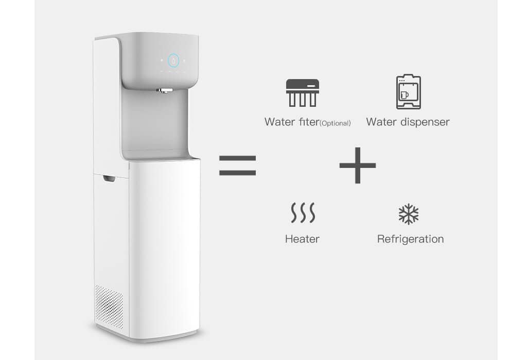 hot & cold water dispenser with inbuilt ro system