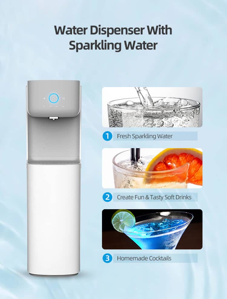 water dispenser with sparkling water